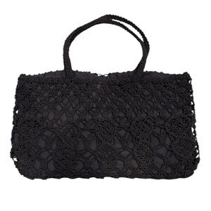 NY & Company | EUC Elegant Black Crochet Mini Bag